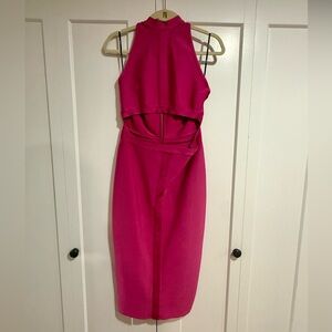 Herve Leger x Forever21  Hot Pink Cutout Midi Dress